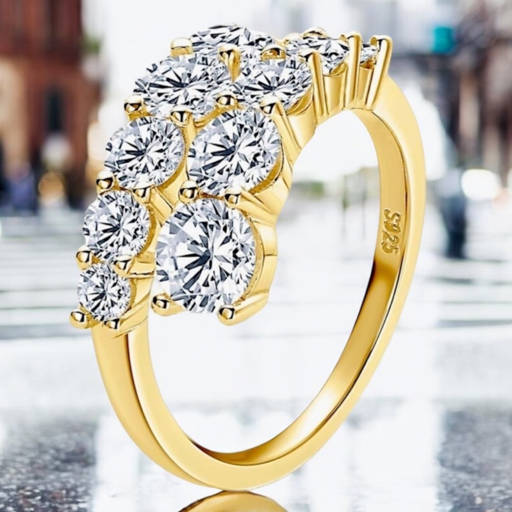 Certified 3.26 CTTW  Moissanite Engagement Ring​​​